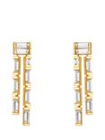 Reiss Livia Linear Crystal Drop Earrings