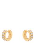 Reiss Liza Linear Crystal Huggie Hoop Earrings