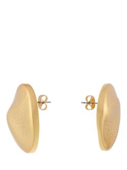 Reiss Pernilla Textured Earrings, Gold, Gold