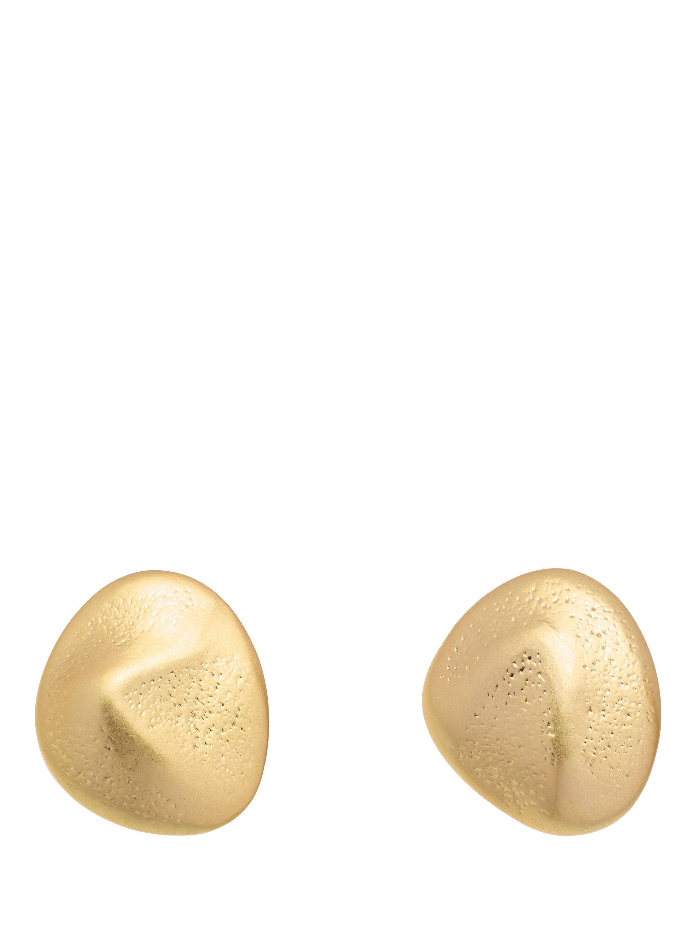 Product image 3 of 6, which shows Reiss Pernilla Textured Earrings, Gold