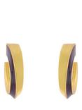 Reiss Thalia Twist Enamel Hoop Earrings