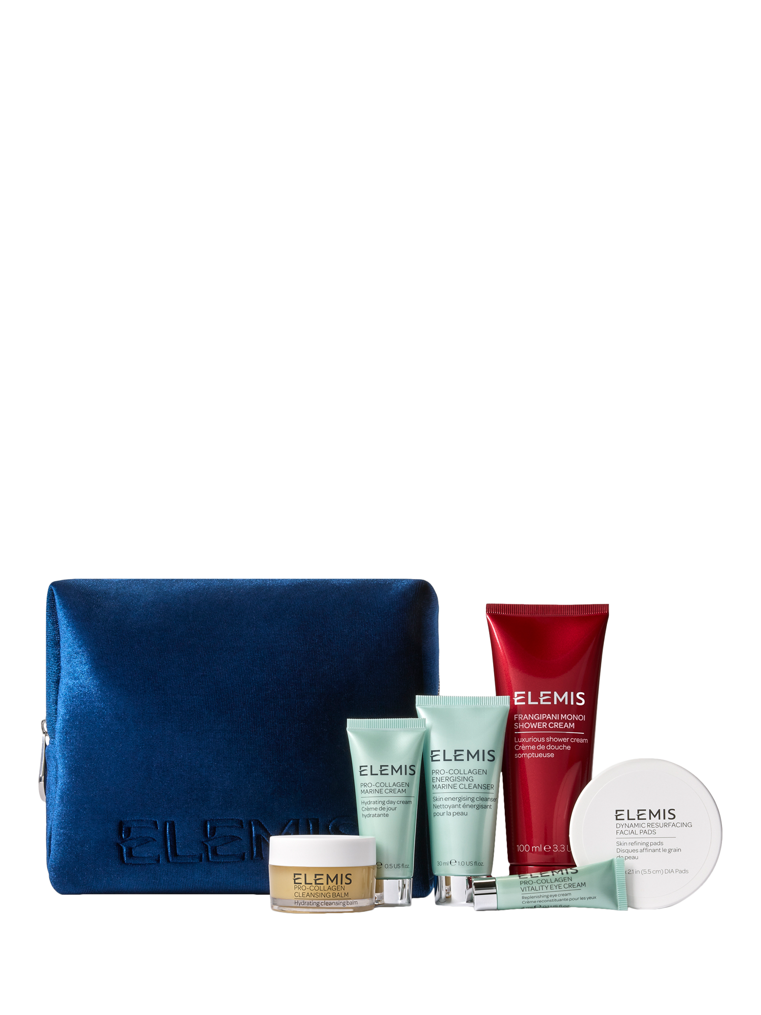 Product image 1 of 8, which shows Elemis Away for the Holidays Skincare Gift Set