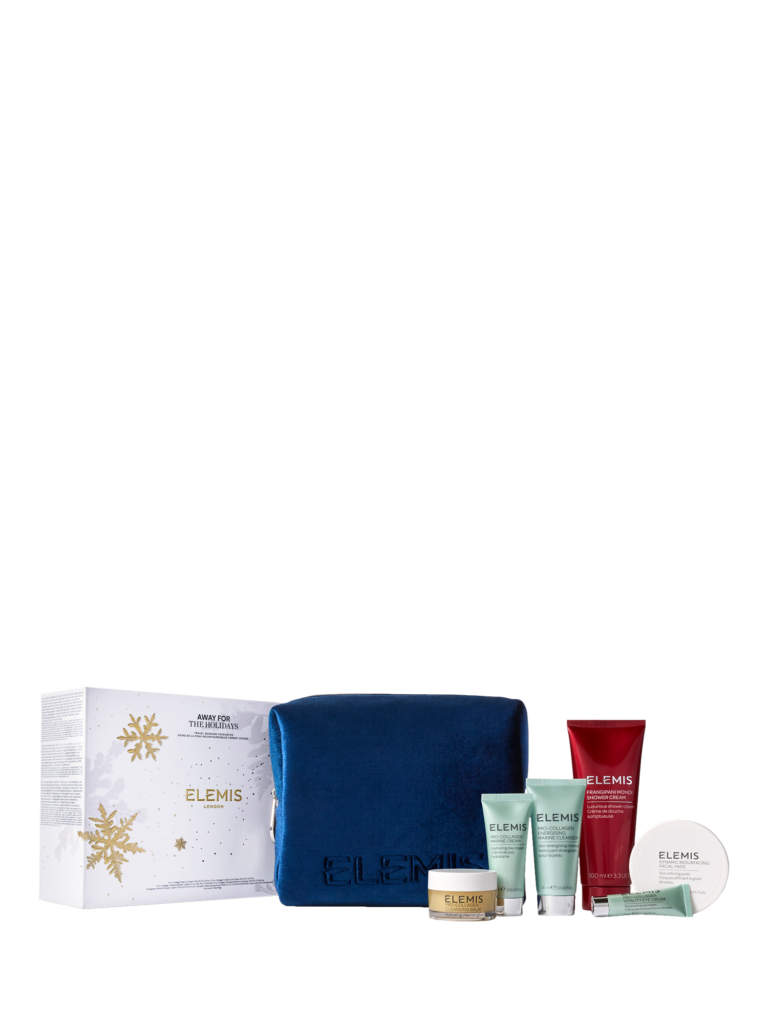Product image 3 of 8, which shows Elemis Away for the Holidays Skincare Gift Set