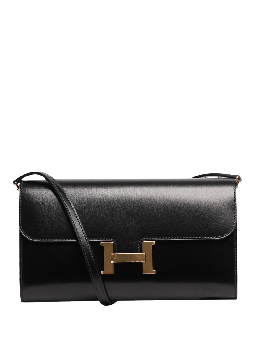 Pre-loved Hermes Constance to Go Wallet, Black