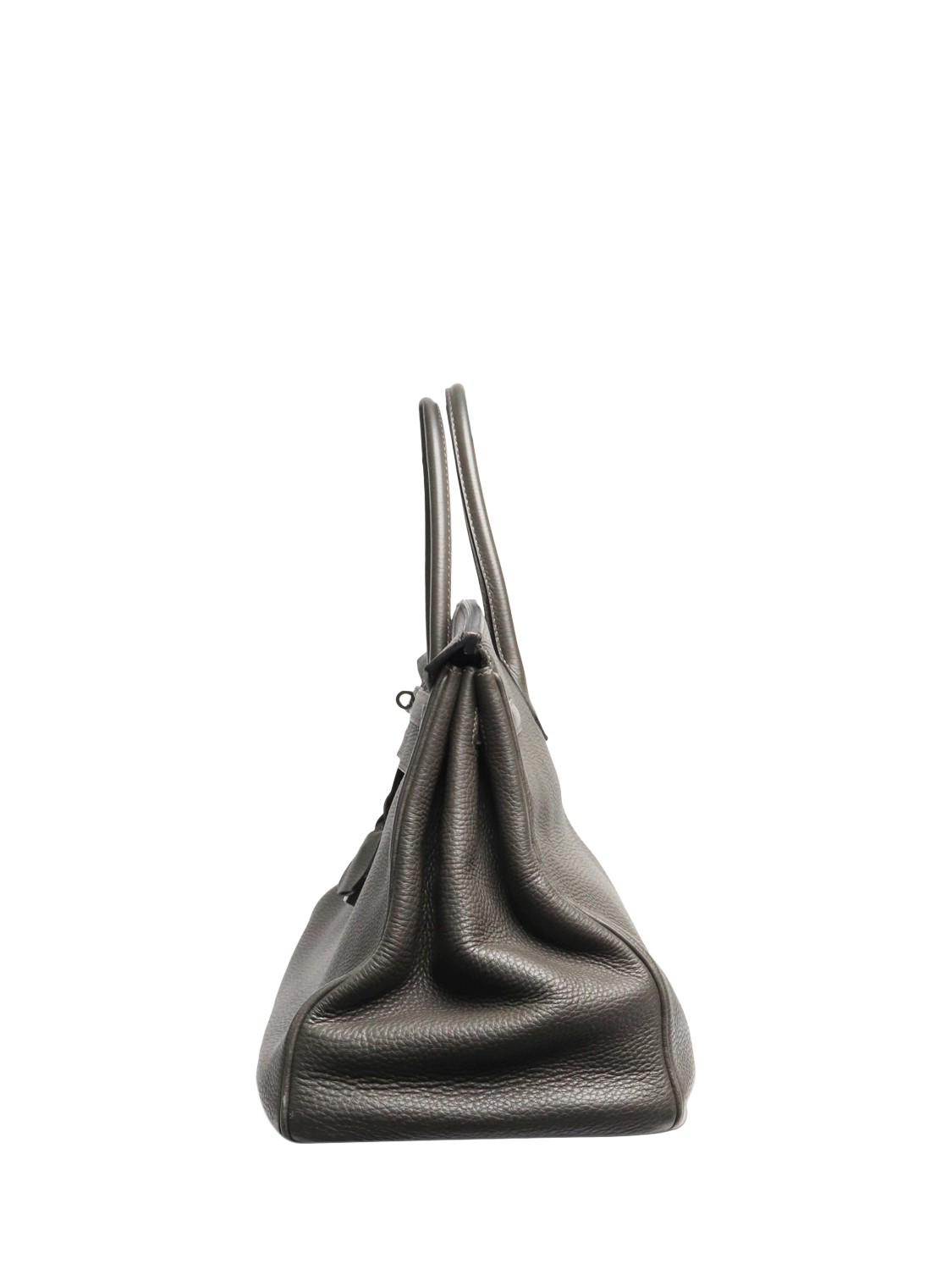 Product image 2 of 10, which shows Pre-loved Hermès 2012 Birkin 40 Top Handle Leather Bag, Dark Grey