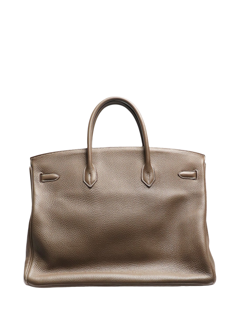 Product image 2 of 10, which shows Pre-loved Hermès 2010 Birkin Top Handle Leather Bag, Taupe