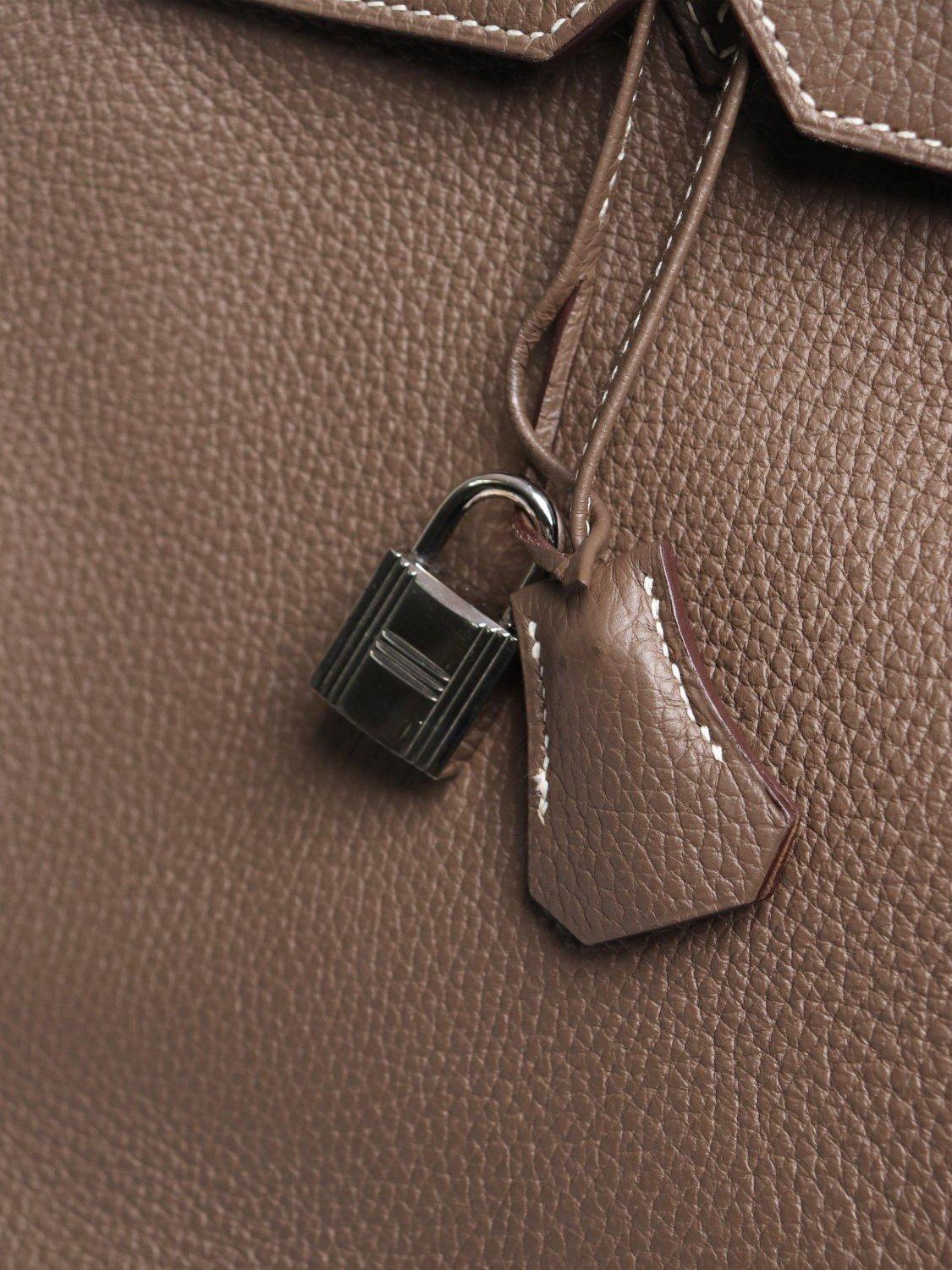 Product image 5 of 10, which shows Pre-loved Hermès 2010 Birkin Top Handle Leather Bag, Taupe