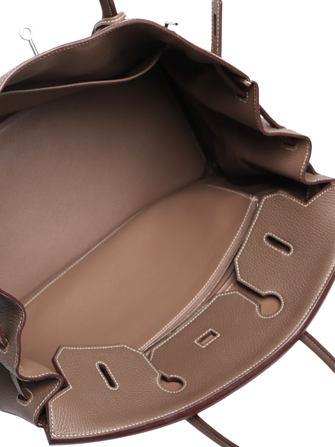 Product image 7 of 10, which shows Pre-loved Hermès 2010 Birkin Top Handle Leather Bag, Taupe