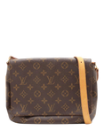 Pre-loved Louis Vuitton Vintage 2001 Monogram Musette Tango Bag, Brown