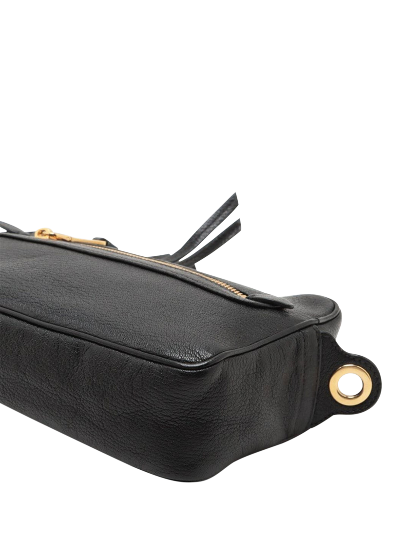 Product image 3 of 10, which shows Pre-loved Miu Miu Leather Shoulder Bag, Black