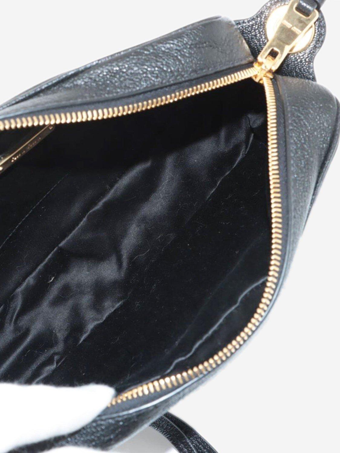 Product image 6 of 10, which shows Pre-loved Miu Miu Leather Shoulder Bag, Black