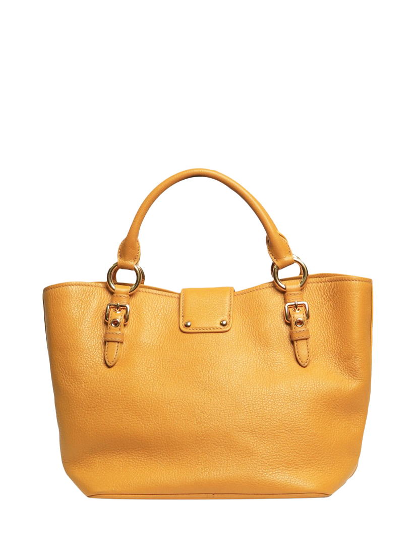 Product image 3 of 10, which shows Pre-loved Miu Miu 2-Way Leather Bag, Mustard