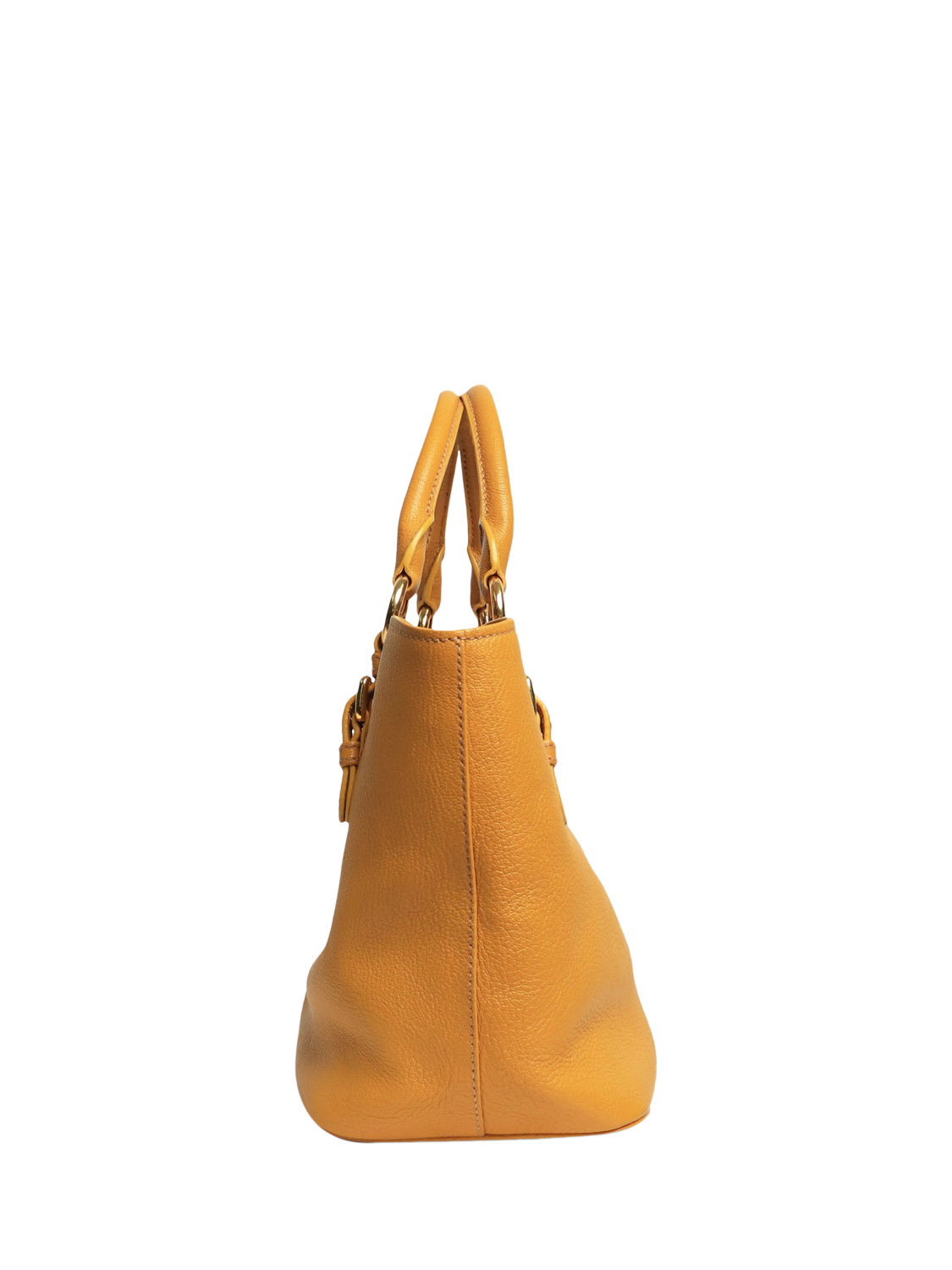 Product image 5 of 10, which shows Pre-loved Miu Miu 2-Way Leather Bag, Mustard