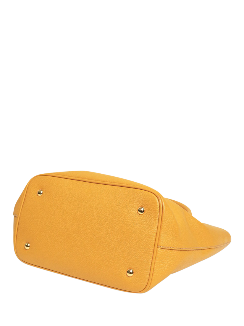 Product image 6 of 10, which shows Pre-loved Miu Miu 2-Way Leather Bag, Mustard