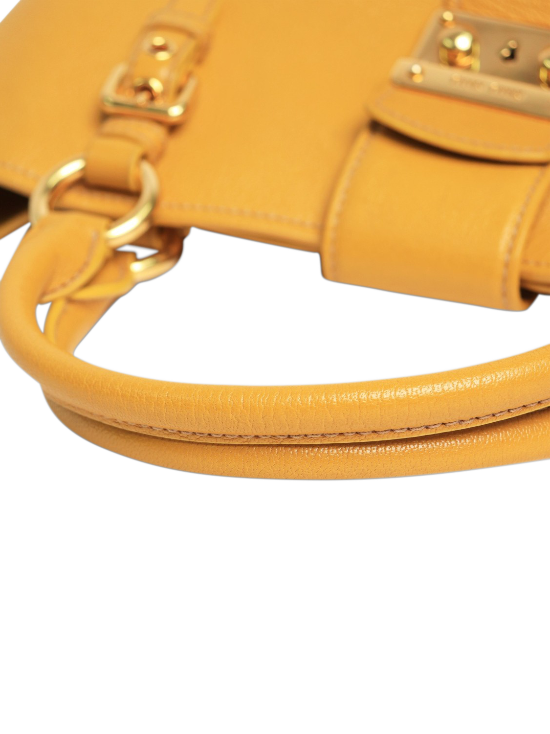 Product image 10 of 10, which shows Pre-loved Miu Miu 2-Way Leather Bag, Mustard