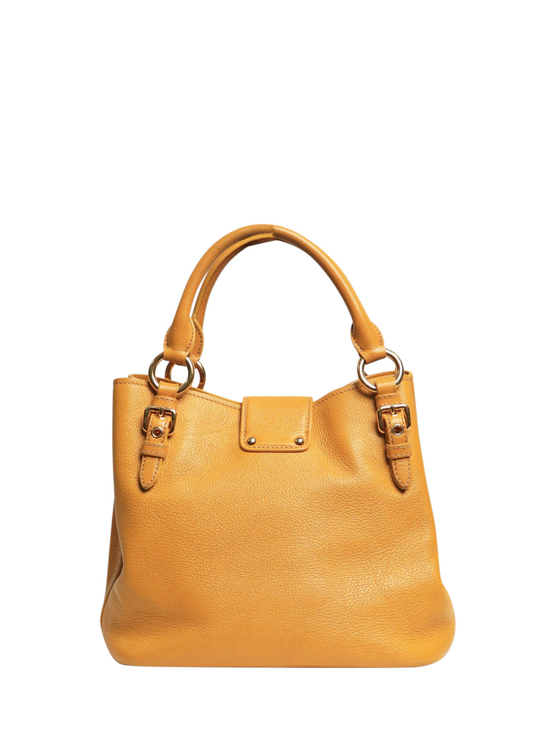 Product image 3 of 9, which shows Pre-loved Miu Miu 2-Way Leather Bag, Mustard