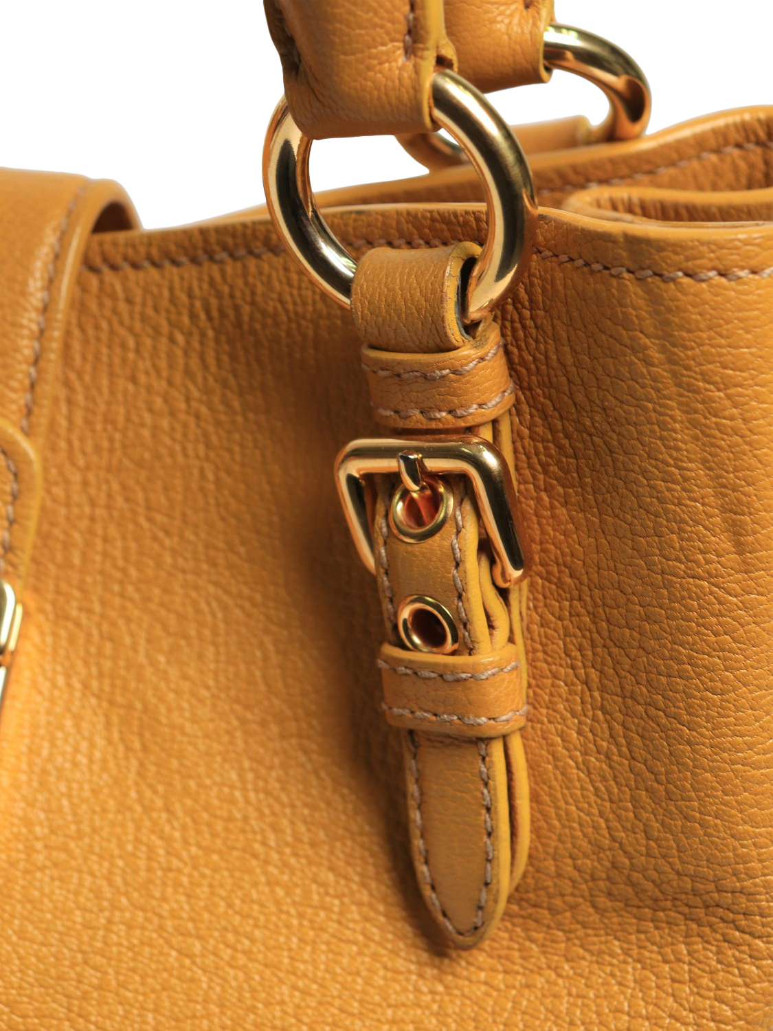 Product image 5 of 9, which shows Pre-loved Miu Miu 2-Way Leather Bag, Mustard