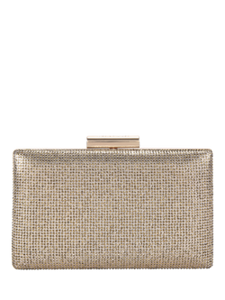Carvela Aintree Embellished Clutch Bag, Gold, Gold