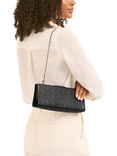 Carvela Alto Lizard Embossed Clutch Bag, Black/Comb