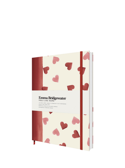 Emma Bridgewater A5 Hearts Notebook, Multi - view 2, Multi