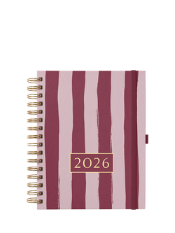 Busy B A5 Stripe To Do 2026 Diary, Red, Red