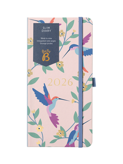 Busy B Slim Floral 2026 Diary, Pink