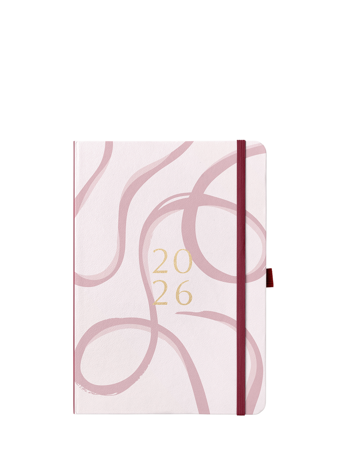 Busy B A5 Swirl Day per Page 2026 Diary, Pink