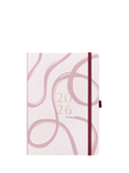Busy B A5 Swirl Day per Page 2026 Diary, Pink