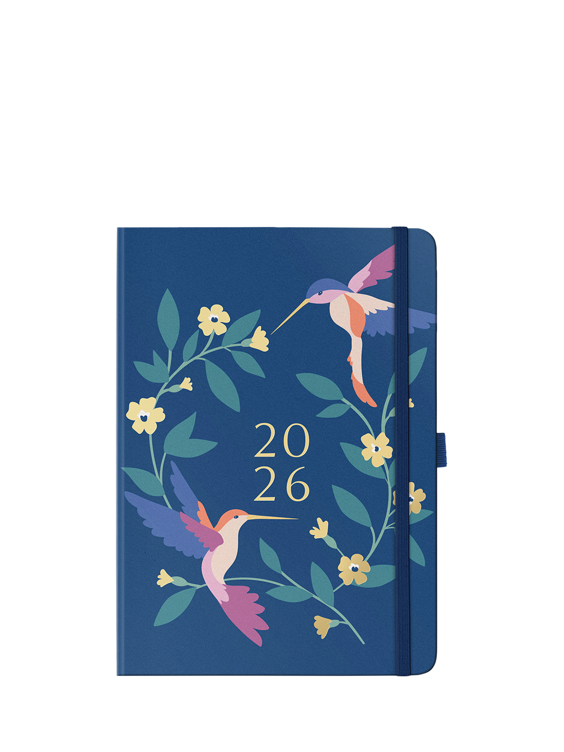 Busy B Floral Bird Life 2026 Diary, Blue