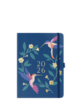 Busy B Floral Bird Life 2026 Diary, Blue