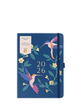 Busy B Floral Bird Life 2026 Diary, Blue