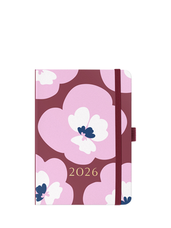 Busy B A6 Floral Life 2026 Diary, Blue, Blue