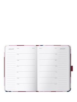 Busy B A6 Floral Life 2026 Diary, Blue - view 2, Blue