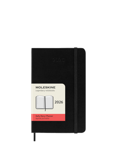 Moleskine Pocket Day Per Page 2026 Diary, Black