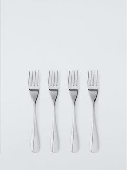 John Lewis Brook Stainless Steel Pastry Forks, Set of 4, 