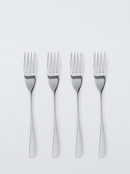 John Lewis Brook Stainless Steel Table Forks, Set of 4, 