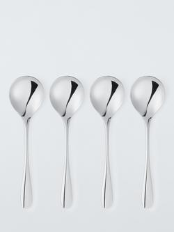 John Lewis Brook Stainless Steel Soup Spoons, Set of 4, 