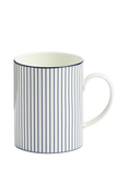 Wedgwood Gio Pinstripe Bone China Mug, 350ml, White/Blue