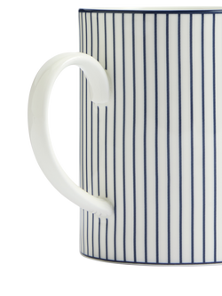 Wedgwood Gio Pinstripe Bone China Mug, 380ml, White/Blue - view 2, White Multi White