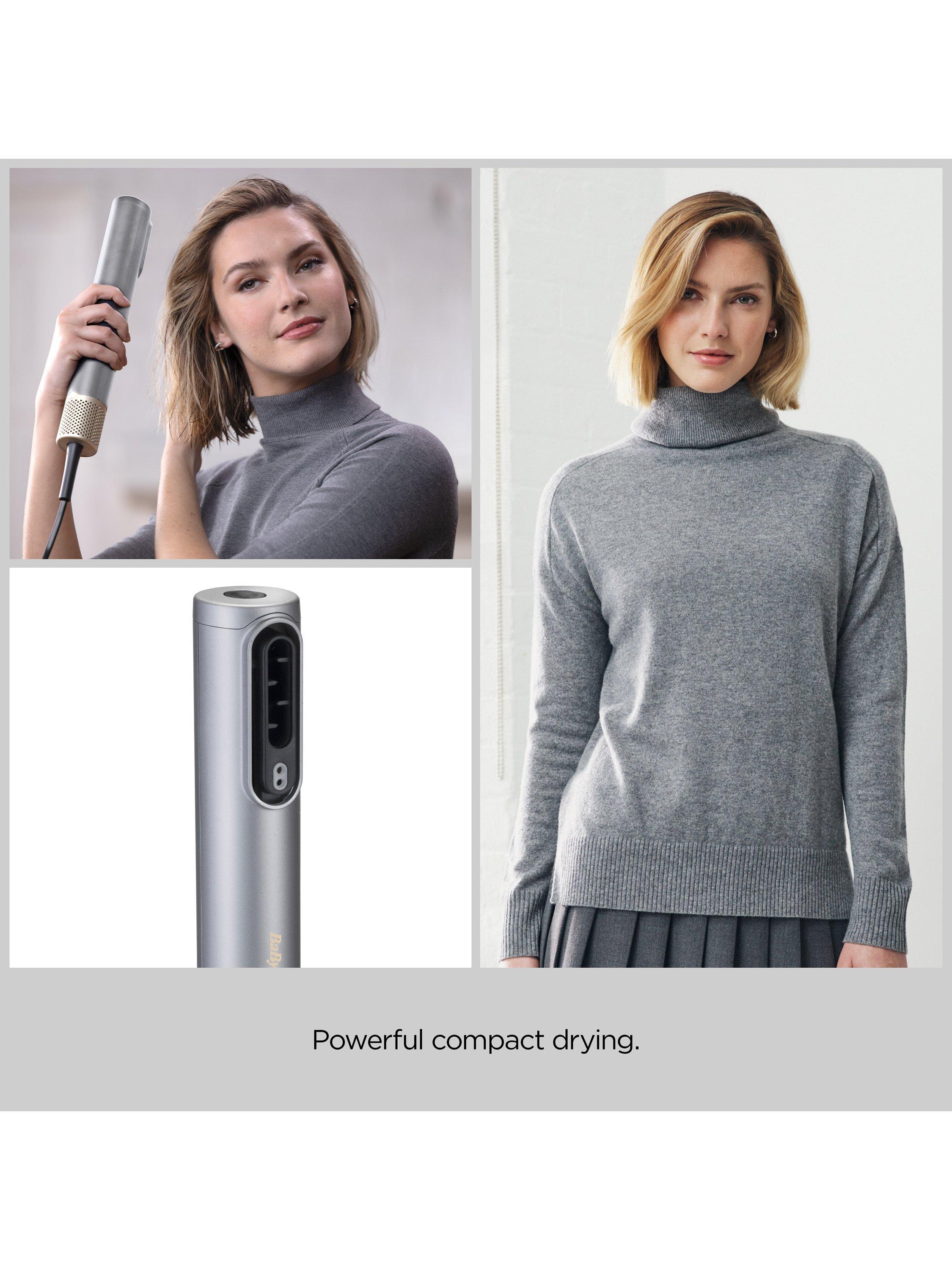 Product image 4 of 5, which shows BaByliss Air Wand Limited Edition Hair Dryer, Smoothing & Volumising All-in-One, Silver