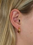 Tish Lyon Gold Titanium Classic Plain Hoop Earrings, 10mm