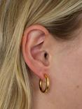 Tish Lyon Gold Titanium Classic Plain Hoop Earrings, 16mm