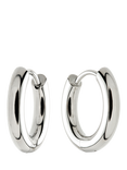 Tish Lyon Platinum Titanium Classic Plain Hoop Earrings, 10mm