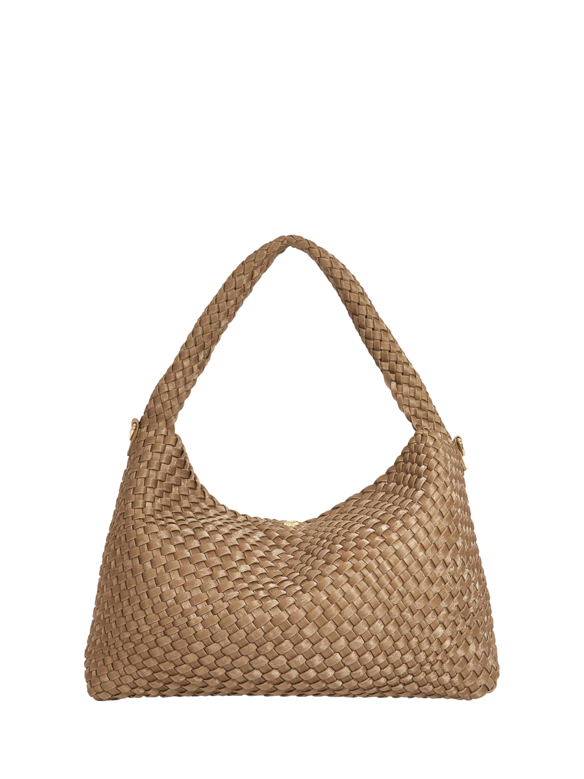 Product image 3 of 5, which shows Dune London Deliberate L Woven Shoulder Bag, Bronze