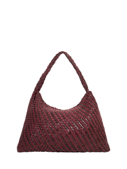 Dune London Deliberate XL Woven Shoulder Bag - view 2, Purple