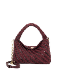 Dune London Dinkideliberate Woven Shoulder Bag, Purple