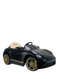 INJUSA Porsche Taycan Turbo S Electric Ride-On Toy, Black
