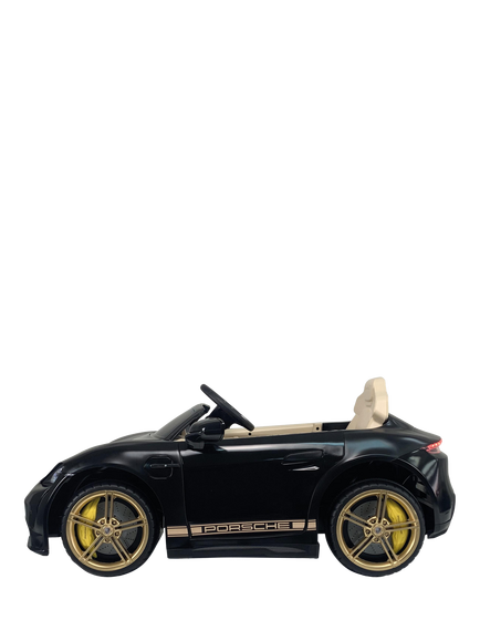 INJUSA Porsche Taycan Turbo S Electric Ride-On Toy, Black - view 2, Black
