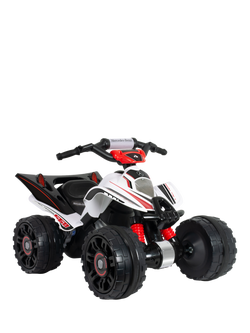 INJUSA Mercedes Quad The Beast 12V Electric Ride-On Toy, White/Red, White/Red