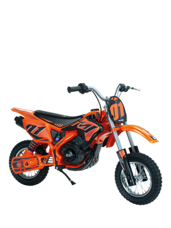 INJUSA Moto Cross Senda Fighter 24V Ride-On Electric Motorbike, Orange, Orange